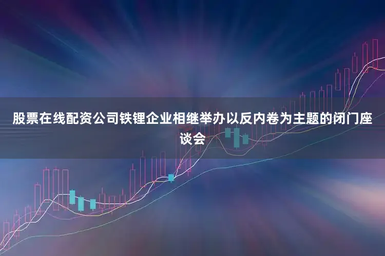 股票在线配资公司铁锂企业相继举办以反内卷为主题的闭门座谈会