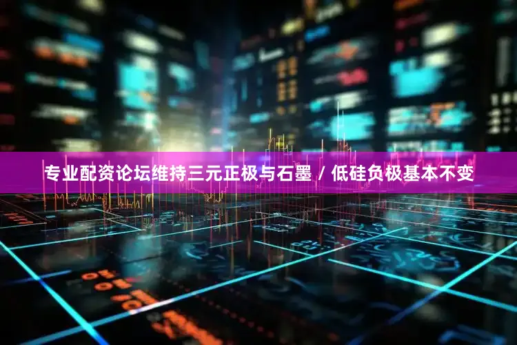 专业配资论坛维持三元正极与石墨 / 低硅负极基本不变
